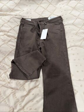 Zara Brown Straight-Leg Jeans